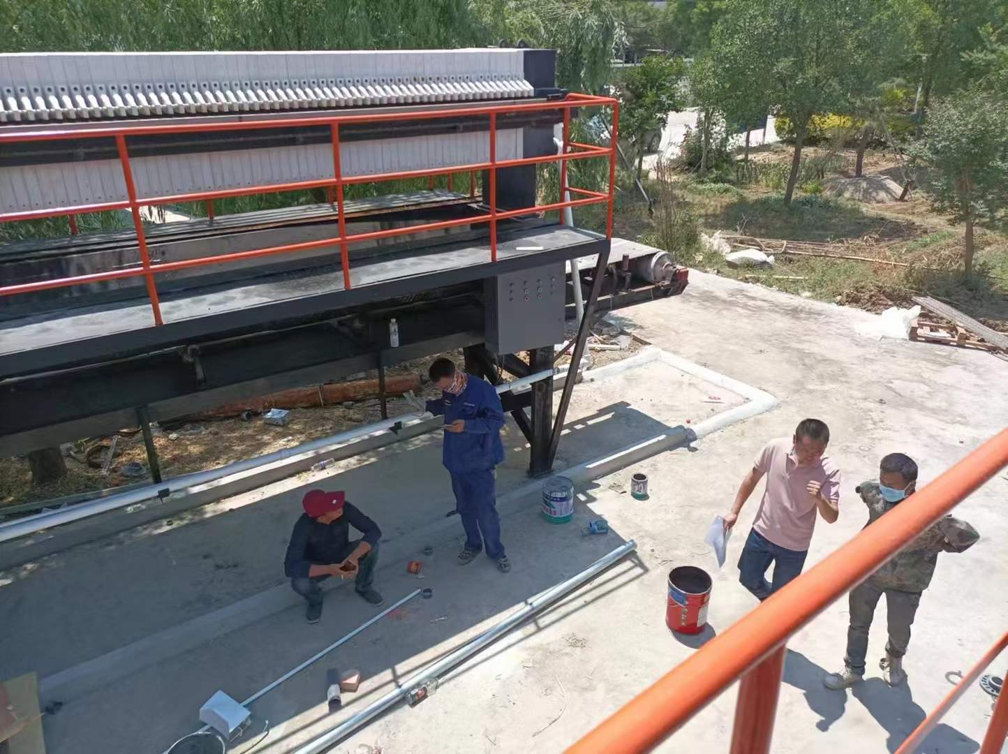 廢水處理項(xiàng)目施工現(xiàn)場(chǎng)